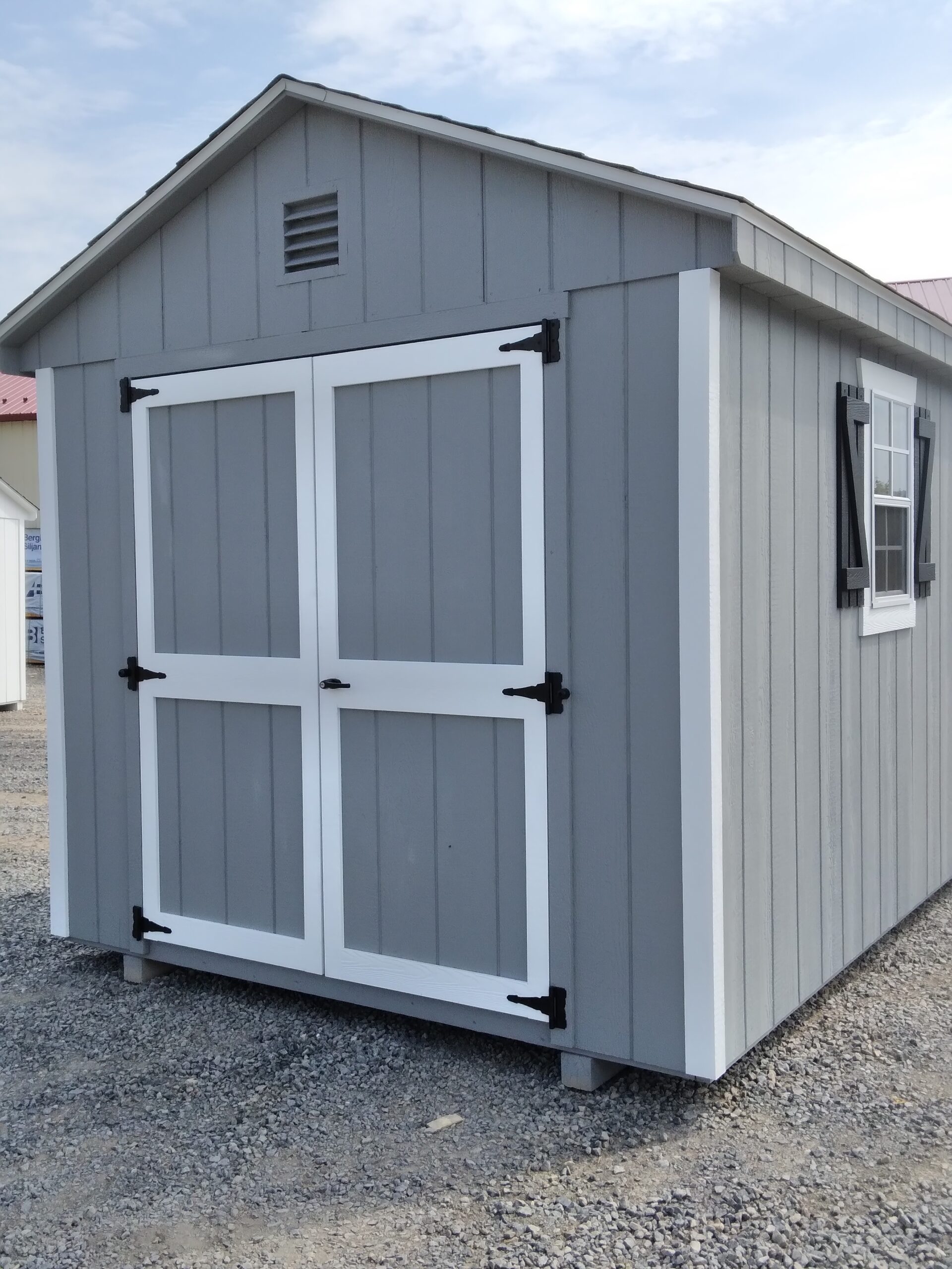 gray and white shed