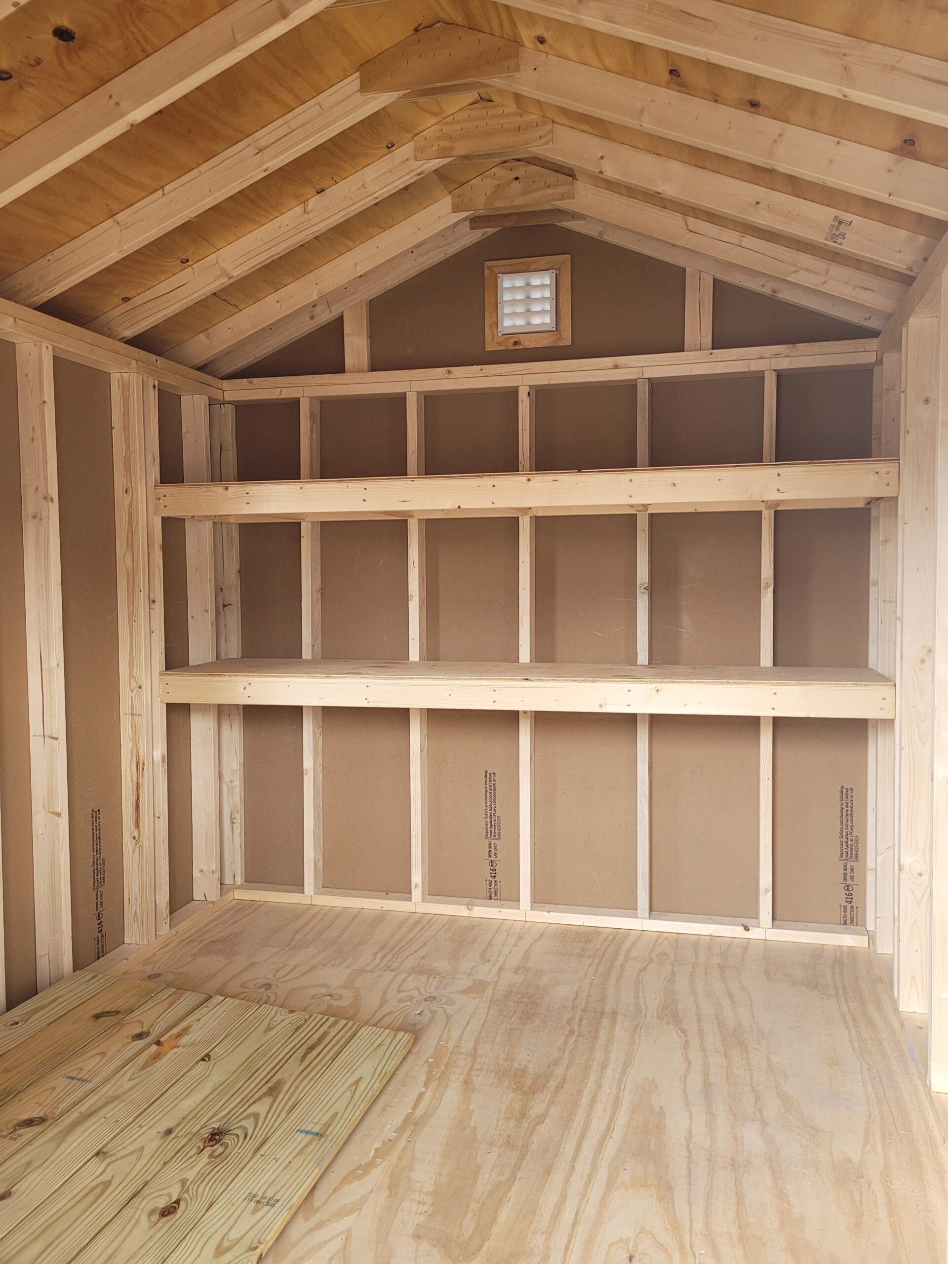 interior of a shed