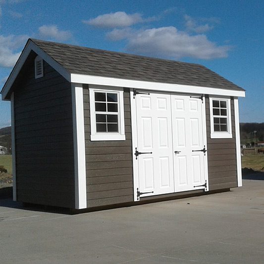 brown and white shed