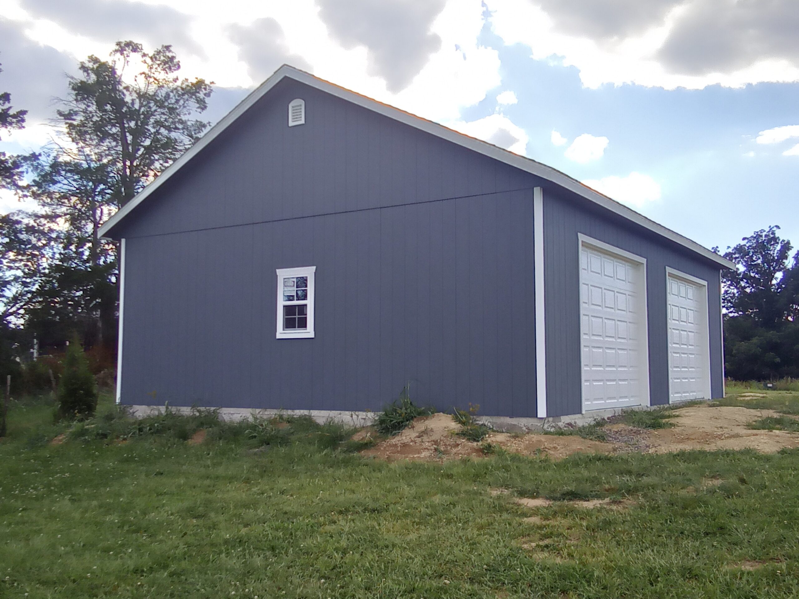 side view of a garage